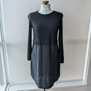 COS Black Silk & Wool Dress